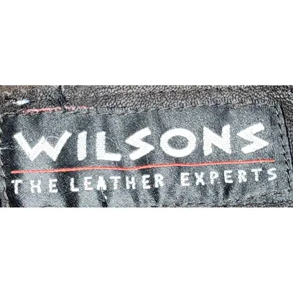 VTG Wilsons Leather Experts Men's Brown Leather Jacket XL Zip
